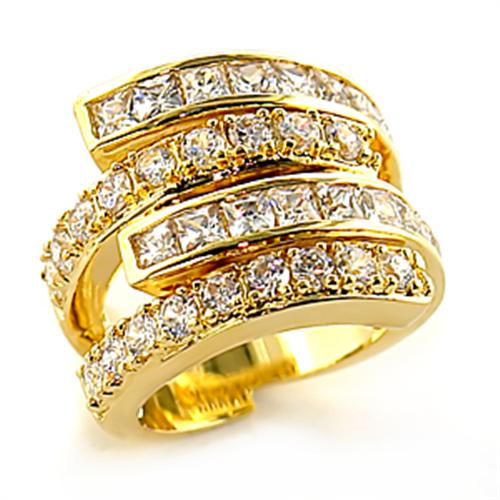 4-ROW PRINCESS N ROUND BYPASS RING-size8/9